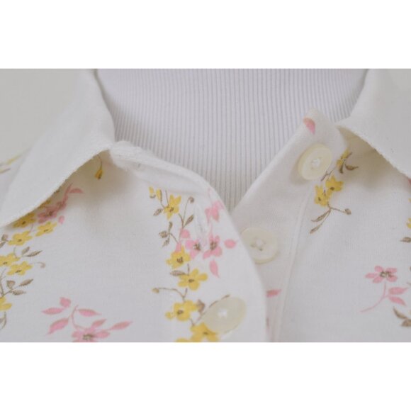 Vintage 80s Ditsy Floral Polo Tee size M - Picture 10 of 10